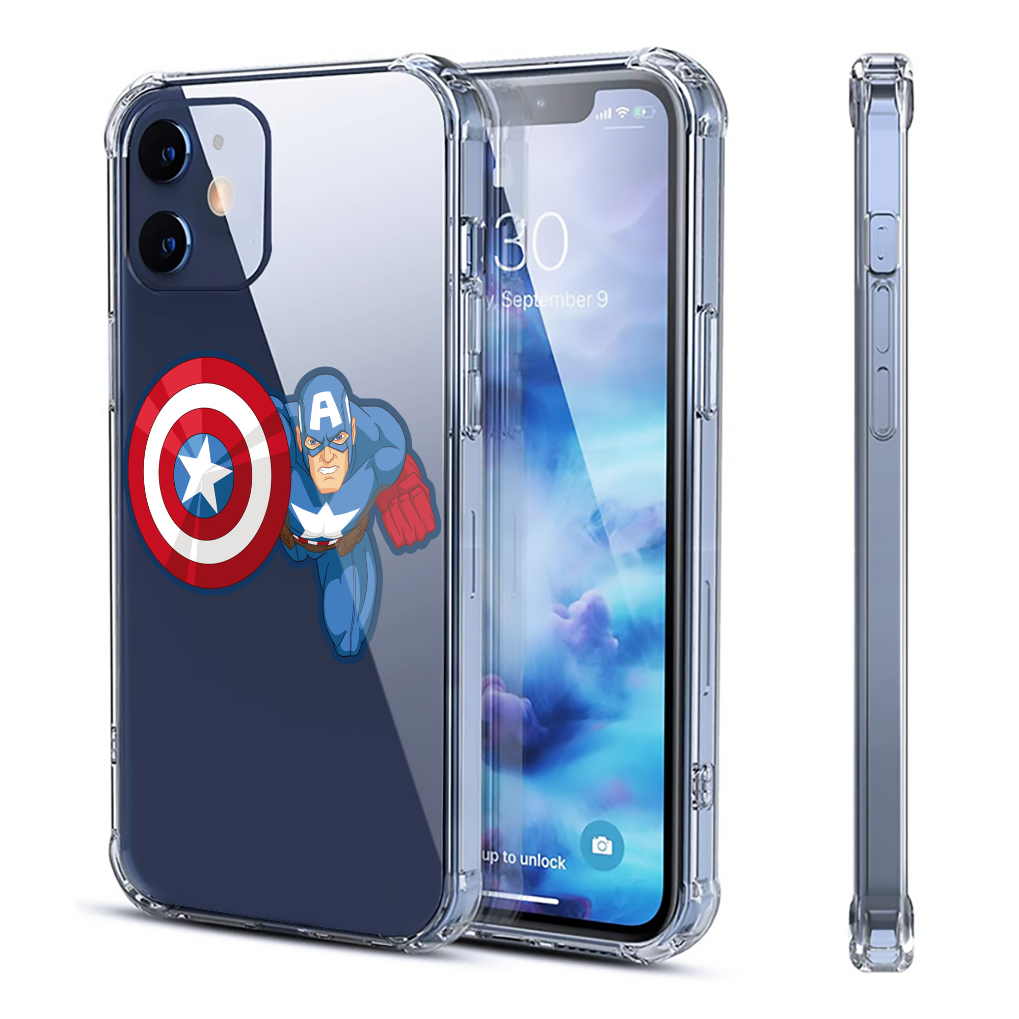 （画像用） アベンジャーズ The Avengers 【iPhone 12シリーズ対応】透明スマホケース（クリアソフトケース）